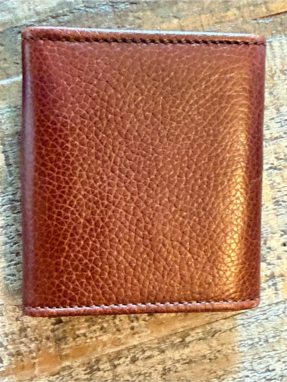Givenchy Brown Pebbled Leather Card & Key Holder